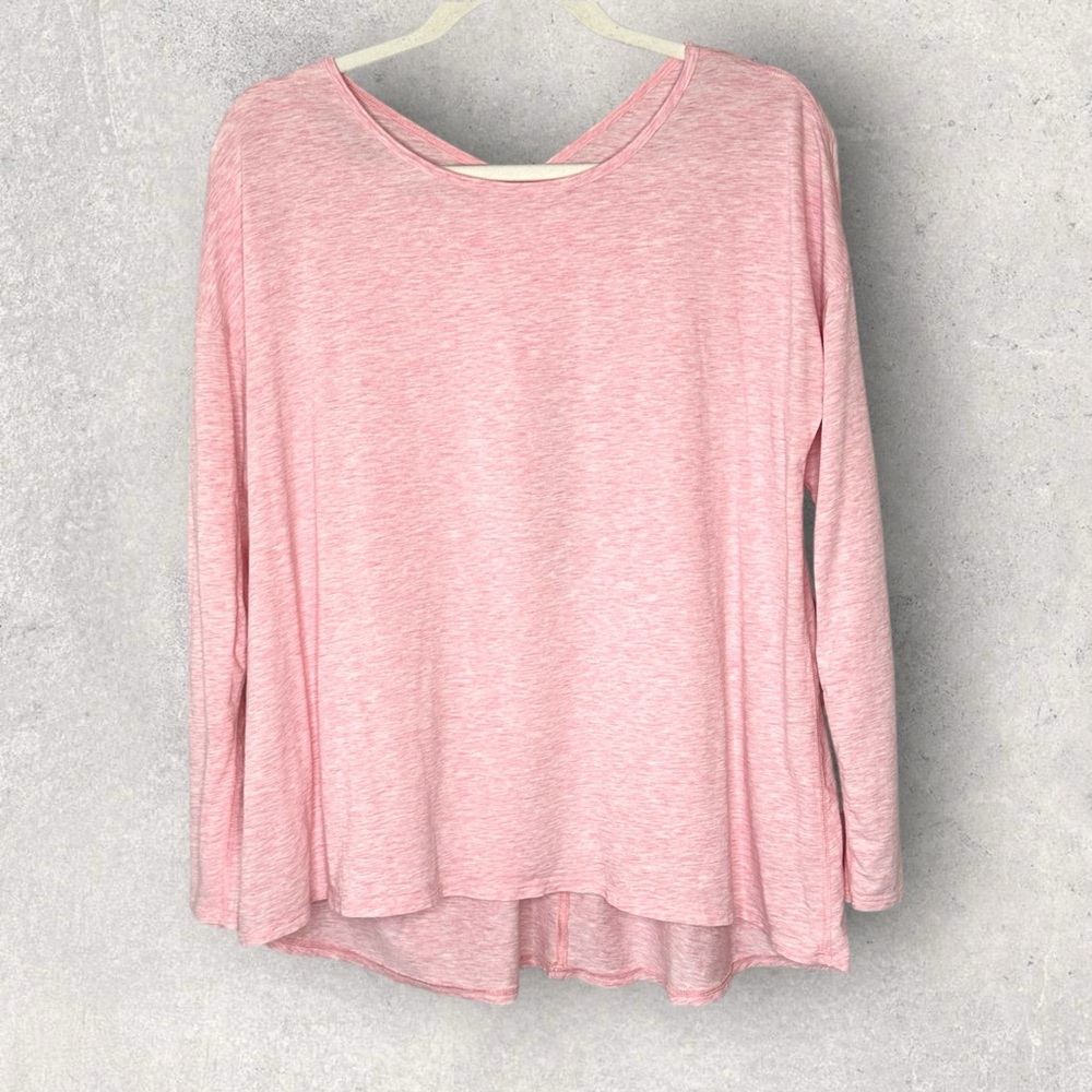 Lululemon Back To It long sleeve porcelain Pink Crisscross Back size 8 - Picture 4 of 13